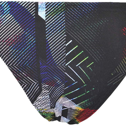 Arena Women's Rulebreaker Free Brief Bikini Bottoms Athletic Sport Swimsuit, Geometric Multi, Medium