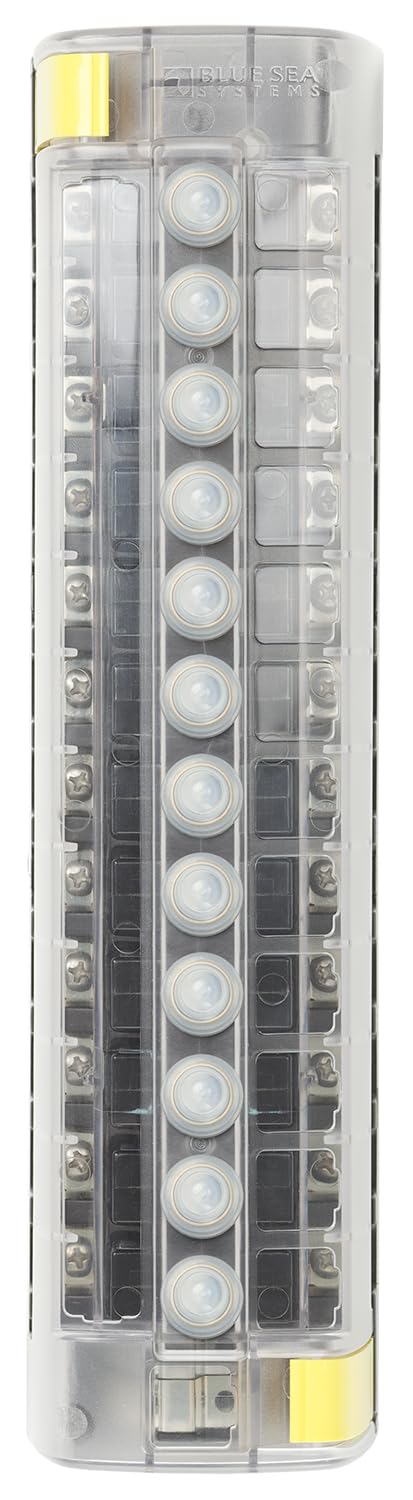 Blue Sea Systems 5051 ST CLB 12-Position Circuit Breaker Block, Black