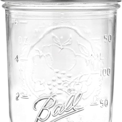 Ball Regular Mouth Mason Jars 8 Ounce (Pack of 12) - Half Pint Sized Jars with Airtight Lids and Bands for Canning, Fermentation, Pickling, Meal Prep or Decorations