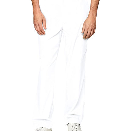 WonderWink Men's Flat Front Cargo Pant, White, Lar