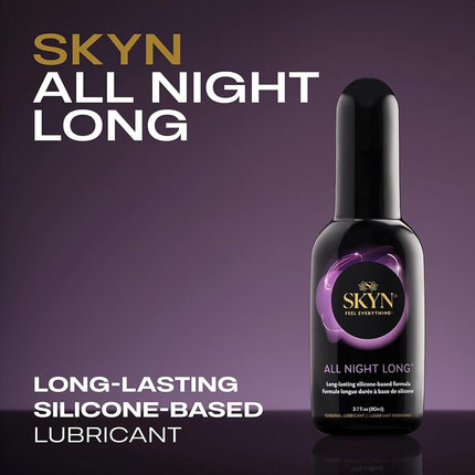 SKYN All Night Long Premium Silicone-Based Lubricant, 2.7 Ounce