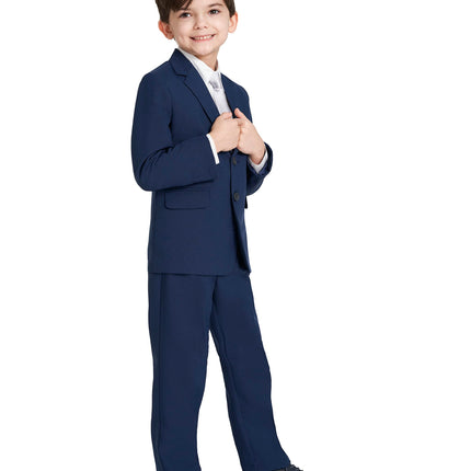 Nautica Boys' 4-Piece Tuxedo Set with Dress Shirt, Bow Tie, Jacket, and Pants, Bright Blue, 4