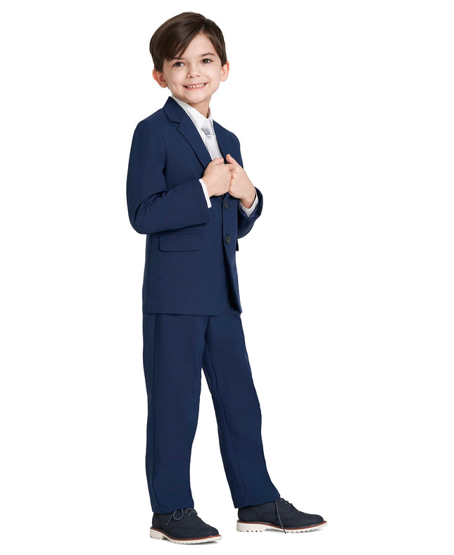 Nautica Boys' 4-Piece Tuxedo Set with Dress Shirt, Bow Tie, Jacket, and Pants, Bright Blue, 4