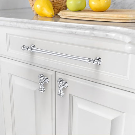 Asidrama 6 Pack 10 Inch(254mm) Polished Chrome Kitchen Cabinet Handles, Cabinet Pulls Kitchen Cabinet Hardware for Cupboard Drawer Pulls