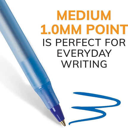 BIC Round Stic Xtra Life Bulk Pens Ballpoint - Pack of 300 Blue Ink Pens - Medium point 1.0 mm