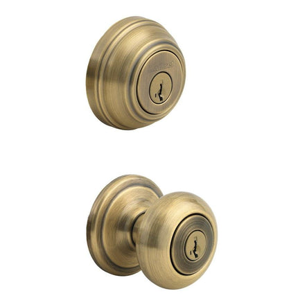 Kwikset Juno Keyed Entry Door Knob and Single Cyli