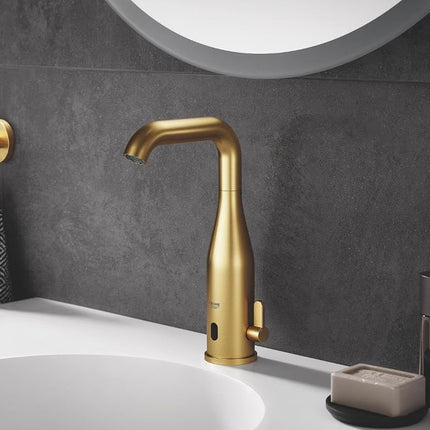 GROHE Essentials Robe Hook – Bathroom Wall Mounted Shower Towel Hanger (Metal, Concealed Fastening, Including Screws and Dowels, Suitable for Screwing or Gluing), Brushed Gold, 40364GN1