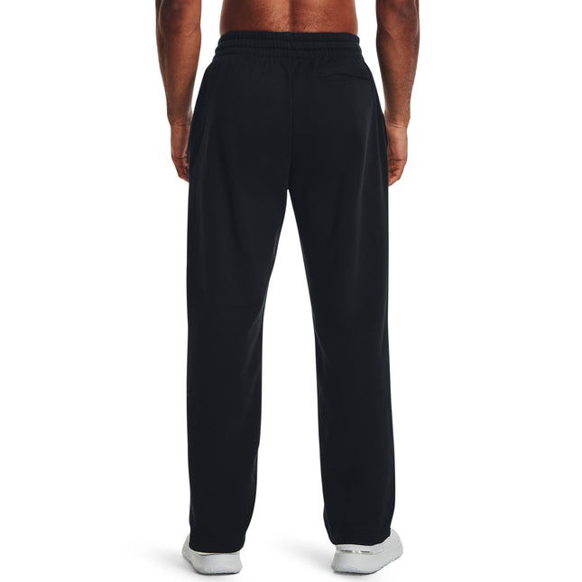 Pantalones Under Armour Rival de felpa para hombre, (001) Negro/Blanco, 4XL