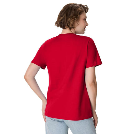 Hanes Women's Perfect-T Short Sleeve Cotton Crewneck T-Shirt, Deep Red, S