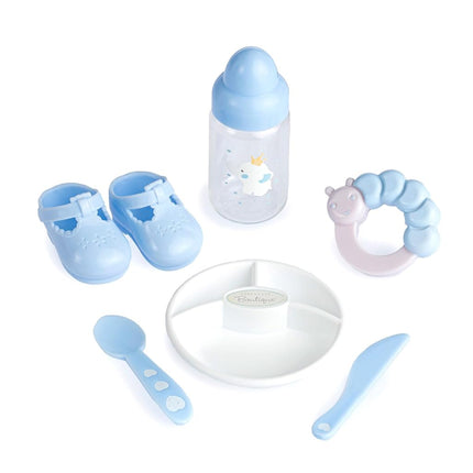 JC Toys Doll Soft Body. Blue. With Accessories Various. Open and Close Eyes, Multi-Colour