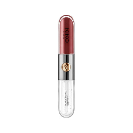 KIKO Milano Unlimited Double Touch 105 | Liquid lipstick with a bright finish in a two-step application. Lasts up to 12 hours. No-transfer base colour