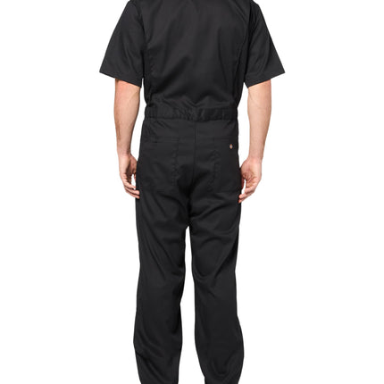 Dickies mens Flex Short Sleeve Coveralls, Black, L Short
