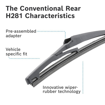 Bosch Rear Wiper H 281-1 Replacement Blade for Rear Window - 280 mm