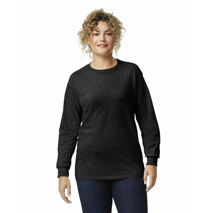 Gildan Unisex's Ultra Cotton Long Sleeve T-Shirt, Style G2400, Multipack, Black (3-Pack), 5XL (Pack of 3)