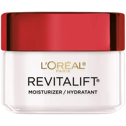 L'Oreal Paris Revitalift Crema Hidratante de Día Antiarrugas y Reafirmante para Rostro y Cuello, 1.7 Onzas