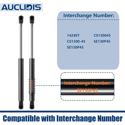 SE130P45 13 inch 45lb/200N Gas Strut Shock Spring Lift Support for Leer Camper Shell Truck Topper Cap Canopy Door Window Toolbox Snugtop Replacement Parts, 1424EY CS130045, Set of 2 by AUCLIDIS