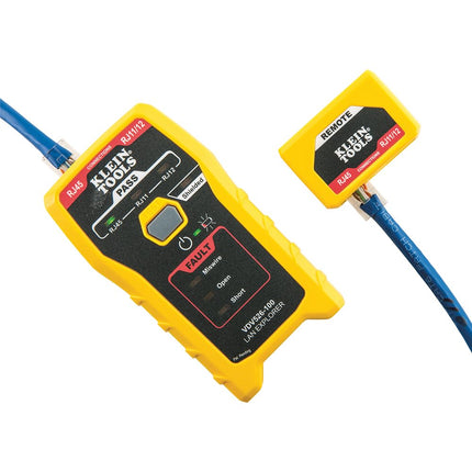 Klein Tools 80093 Cable Tester, VDV LAN Kit with LAN Tester, Pass Thru Crimper, CAT6/CAT5e Plugs and Strain Relief Boots, 5-Piece