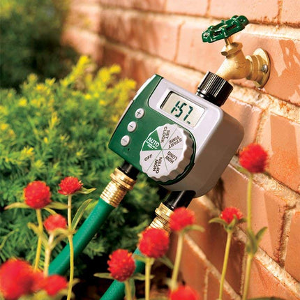 Orbit 58910 Programmable Hose Faucet Timer, 2 Outlet, Green