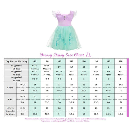 Dressy Daisy Princess Mermaid Dress Up Set, Toddler Girls Size 3