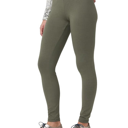 HUE Women's Ultra Leggings Made of Cotton with Wide Waistband, Assorted, Bungee Rope, M