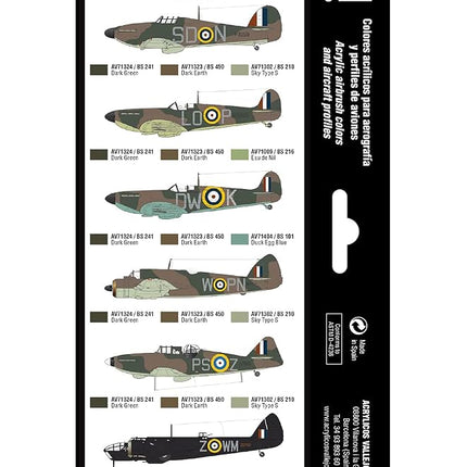Vallejo Model Air Acrylic Paint, Matte Finish for Airbrush, 18 ml, Ideal for Model Building and Figures, Battle of Britain Series