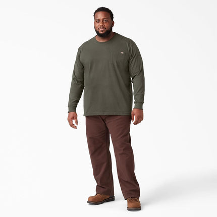 Dickies Men's Big and Tall Long Sleeve Heavyweight Crew Neck, Moss Green, X-Large