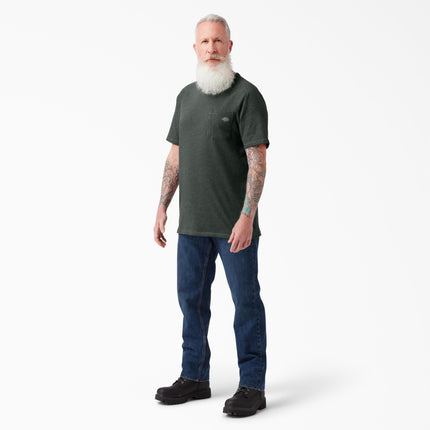 Dickies Men's Cooling Short Sleeve Pocket T-Shirt, Hunter Green Heather, S