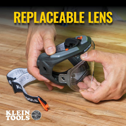 KLEIN TOOLS 60481 Clear OTG Safety Goggles Replacement Lens, Optical Class-1 PPE Eye Protection, Anti-Fog, Scratch-Resistant, UV Protection