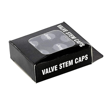 Capuchons de valve finition noire avec logo Jeep
