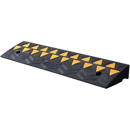 VEVOR Rubber Curb Ramp 9 cm Rise Height Sidewalk Curb Ramp, 25 cm Width 100 cm Length Driveway Ramp for Curb, 15T Heavy Duty Rubber Ramp for Forklifts, Trucks, Buses, Cars, Wheelchairs, Bikes