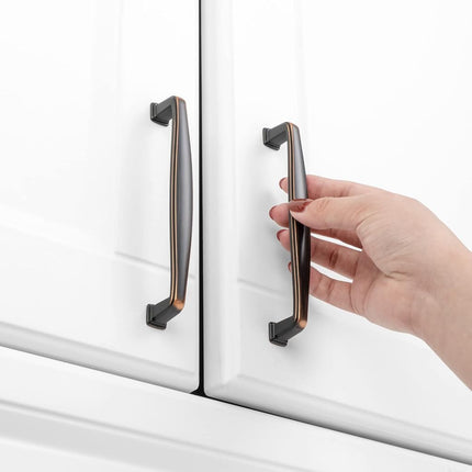 KOOFIZO 30 Pack 5 Inch Oil Rubbed Bronze Kitchen Cabinet Pulls Rubbed Bronze Cabinet Handles Bronze Cabinet Hardware for Kitchen Cabinets 1817 Drawer Dresser Cupboard Bedroom