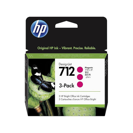 HP 712 Magenta Original Ink Cartridges 3-Pack
