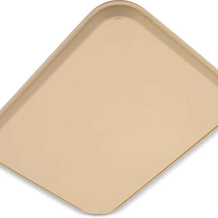Carlisle FoodService Products Bandeja de Cafetería Fast Food Café con Superficie Estampada para Cafeterías, Comida Rápida y Comedor, Plástico, 14" x 18", Beige, (Paquete de 12)