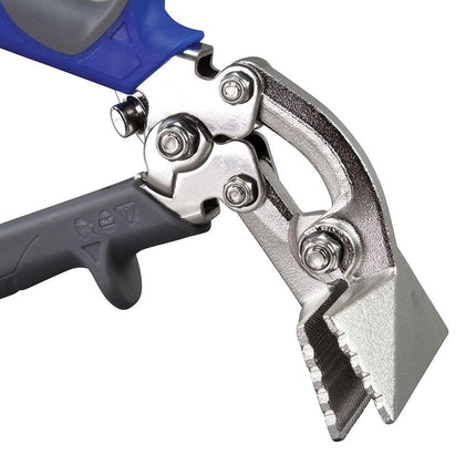 Klein Tools 86524 Engatilladora de mano, engatilladora de metal descentrada tiene mordaza de 7.6 cm, dobla acero de calibre 22 y acero inoxidable de calibre 24