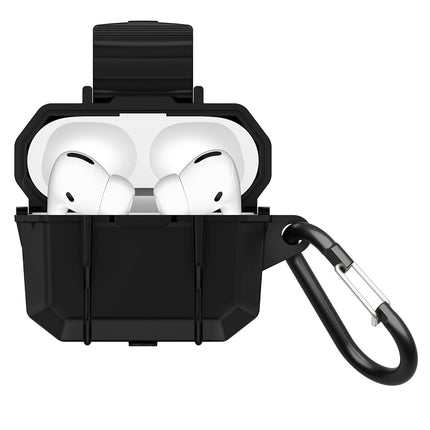 Pelican Marine Series - AirPods Pro 3 Case with Carabiner [Wireless Charging Compatible] [MIL-Grade Protection] IP68 Waterproof Heavy Duty Armor Case for AirPods Pro 3 - Black
