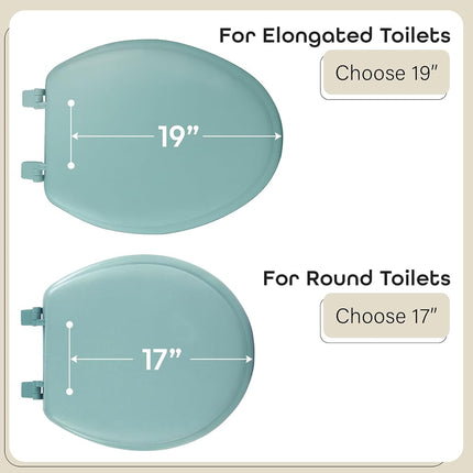 Achim Home Furnishings TOVYSTLG04 Fantasia Standard Toilet Seat, 17-Inch, Soft Light Green