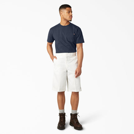 Dickies mens 13 Inch Loose Fit Multi-pocket Work athletic shorts, White, W50 US
