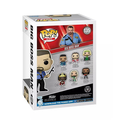 Funko World Wrestling WWE Big Boss Man Exclusive Pop Figure 135 Bundled with Pop Protector