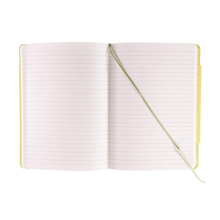 Fabriano Ecoqua Plus Stitch-Bound Notebook, 5.8" x 8.3", A5, Lined, Lime