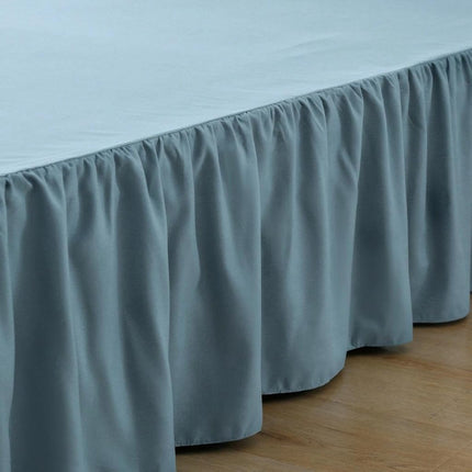 xuan dian Bed Skirt Queen Size Ruffled Bed Skirt with Split Corners