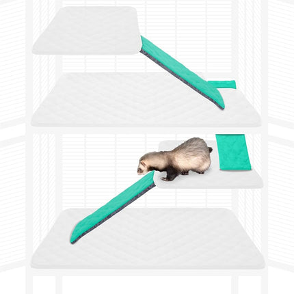 Paw Inspired Fleece Ramp Covers for Critter Nation Cage, Green, 3 Count
