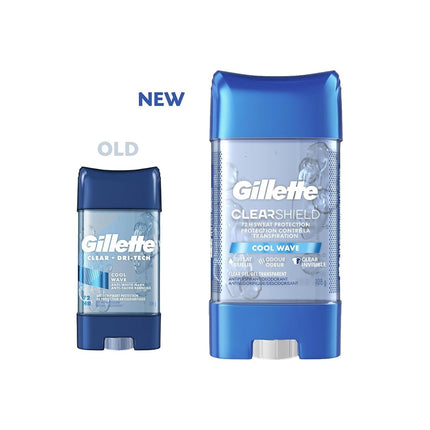 Gillette Antiperspirant & Deodorant for Men, Cool Wave Clear Gel, 3.8 Oz, Pack Of 4
