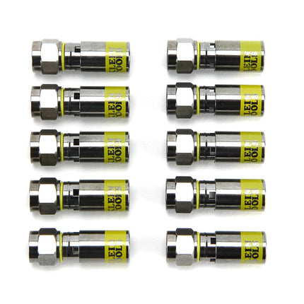KLEIN TOOLS F-Connector For RG6/6Q Coax Cable, Universal RG6 Compression Connector VDV812-606