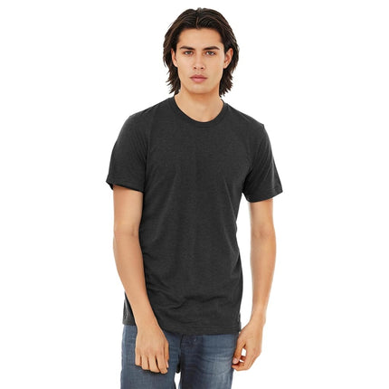 Bella Mens 3.4 oz. Short-Sleeve V-Neck Triblend - CHARCOAL TRIBLEND - XL (US)
