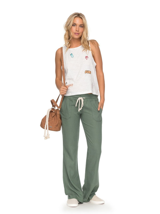 Roxy Junior's Oceanside Soft Pant, Olive, L