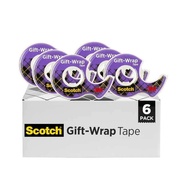 3M Giftwrap Tape, 3/4 in x 650 Inches (15) - 6 Count