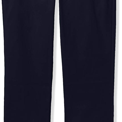 Nautica Boys' Flat Front Stretch Twill Chino Khaki