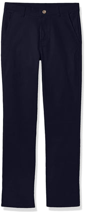 Nautica Boys' Flat Front Stretch Twill Chino Khaki