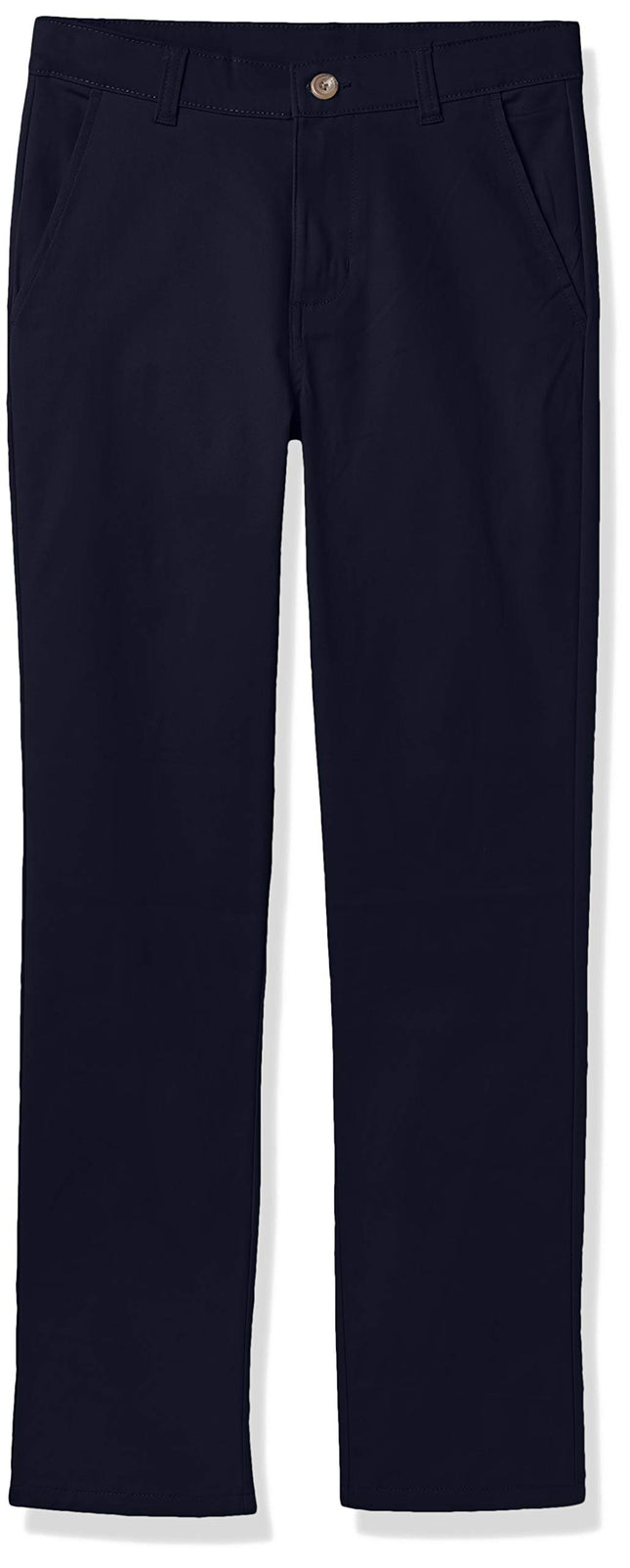 Nautica Boys' Flat Front Stretch Twill Chino Khaki