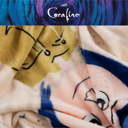 Couverture polaire ultra douce et confortable Coraline The Movie de Franco Collectibles, 117 cm x 152 cm (produit sous licence officielle)